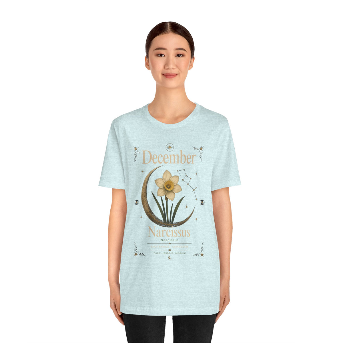 December Birth Flower - Narcissus T‑Shirt — Birth Month Flower Tee