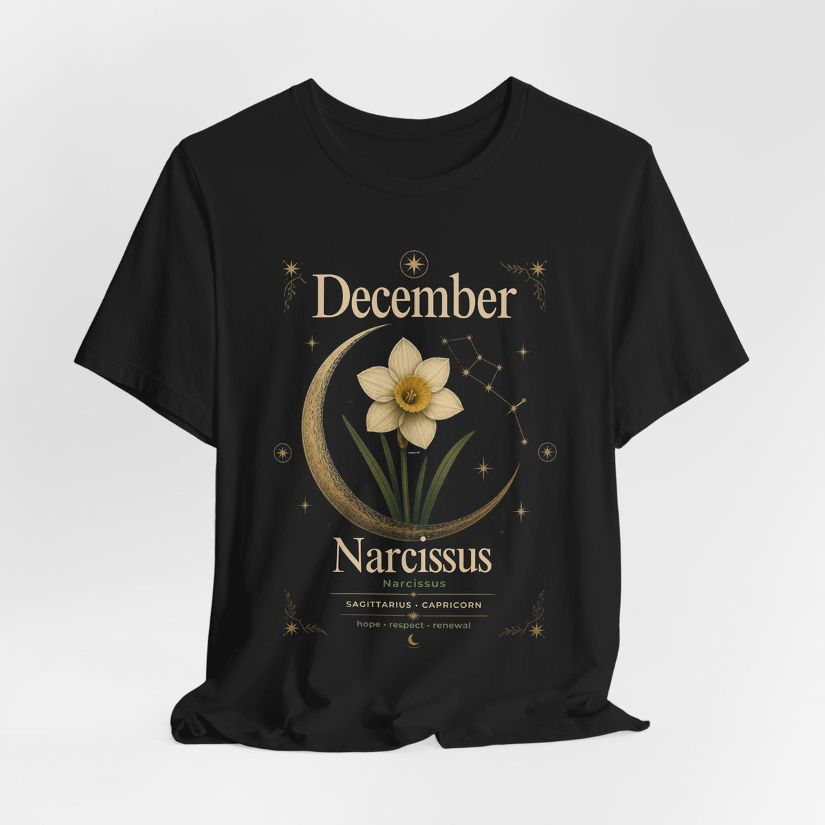 December Birth Flower - Narcissus T‑Shirt — Birth Month Flower Tee