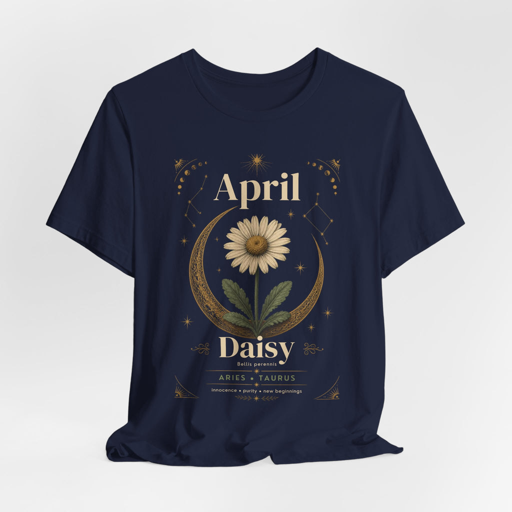 April Birth Flower Tee | Daisy Botanical Design | Birthday Gift