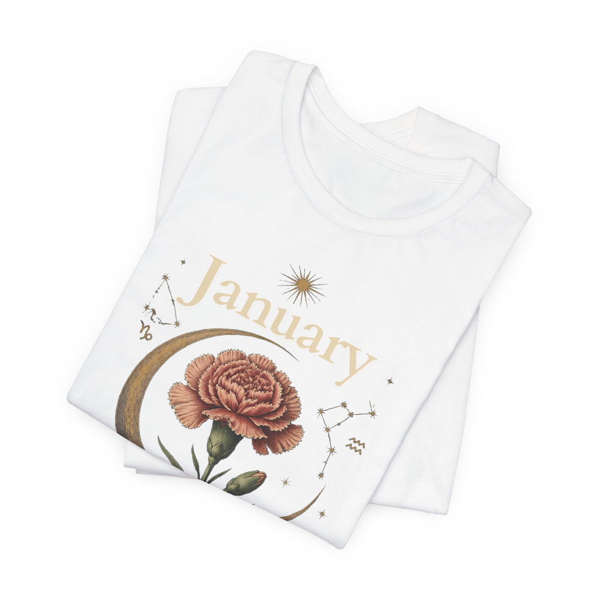 January Birth Flower - Carnation T-Shirt — Birth Month Flower Tee