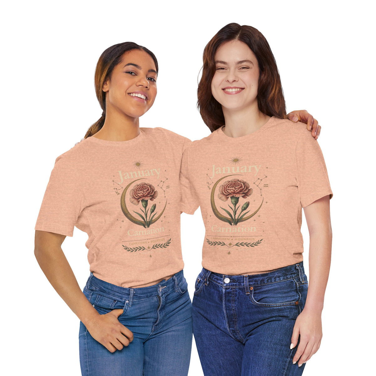 January Birth Flower - Carnation T-Shirt — Birth Month Flower Tee