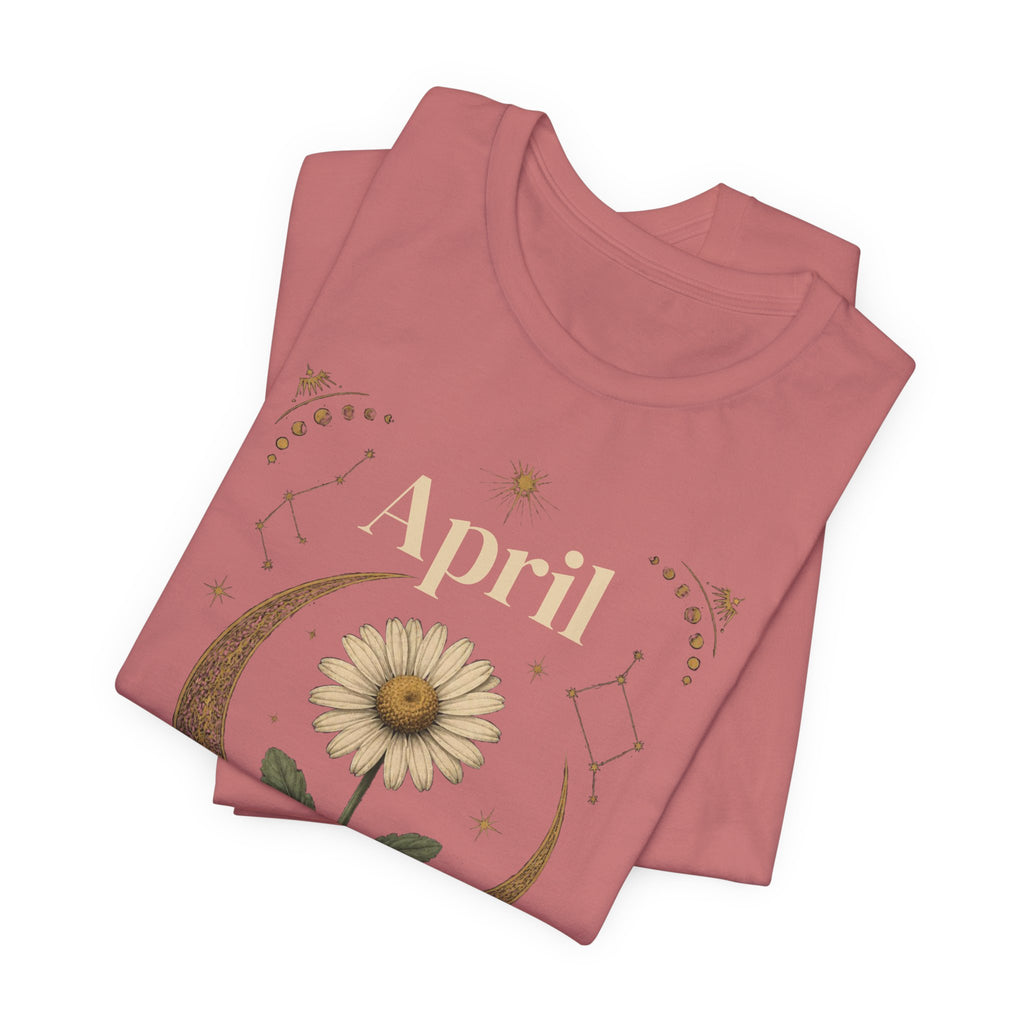 April Birth Flower Tee | Daisy Botanical Design | Birthday Gift