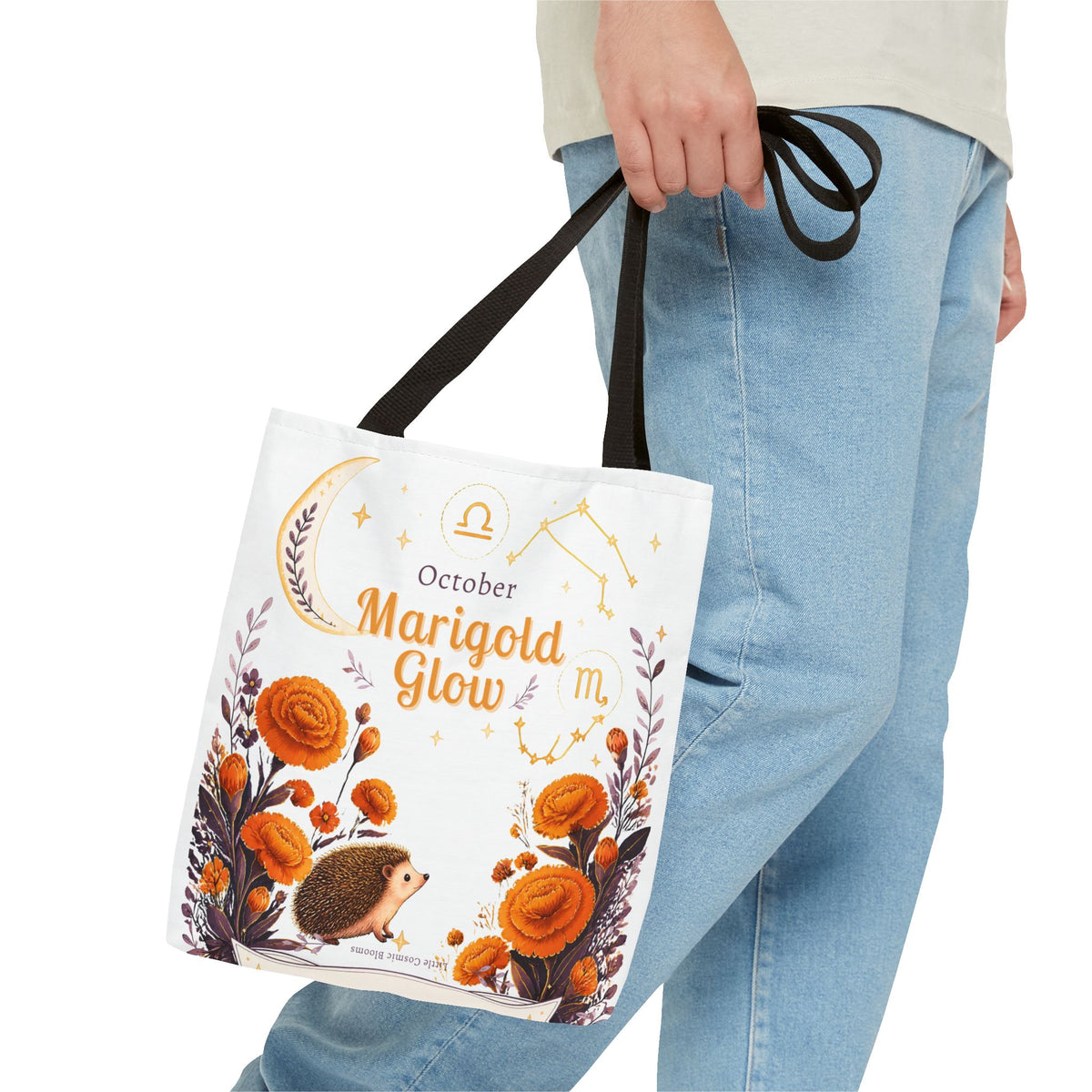 October Birth Flower - Marigold Glow Tote Bag (AOP)