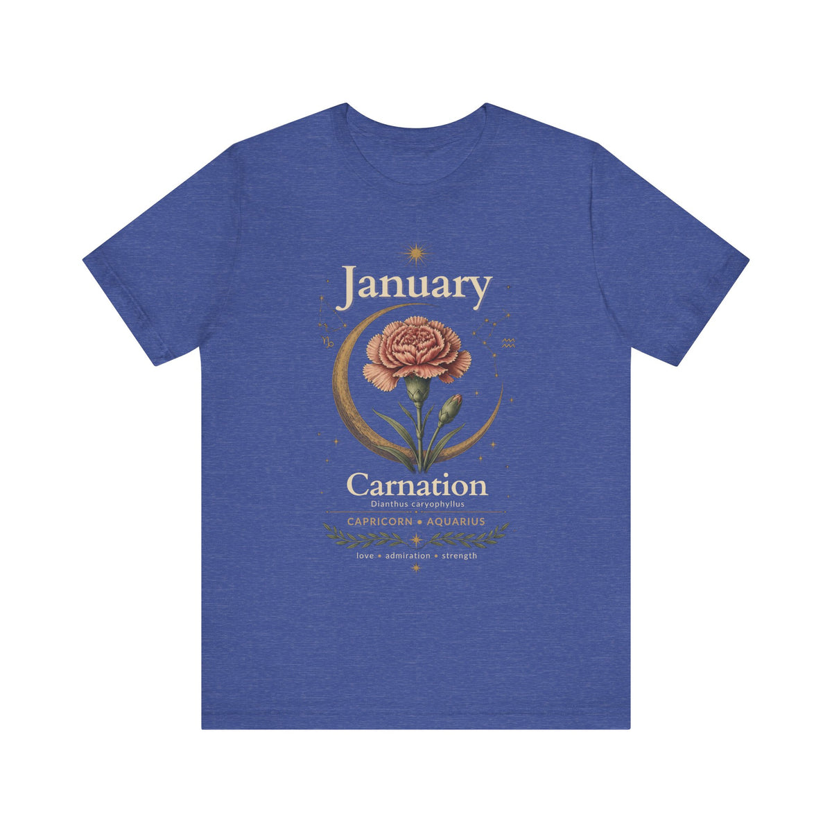 January Birth Flower - Carnation T-Shirt — Birth Month Flower Tee