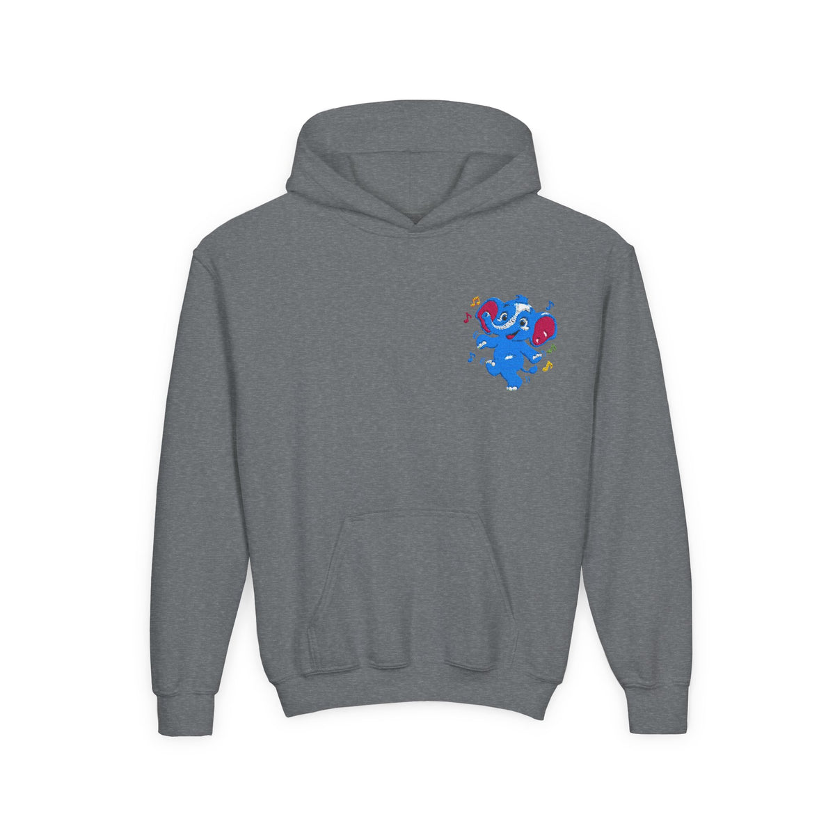 Kids Patriotic Elephant Hoodie – Blue Red USA Spirit Youth Sweatshirt