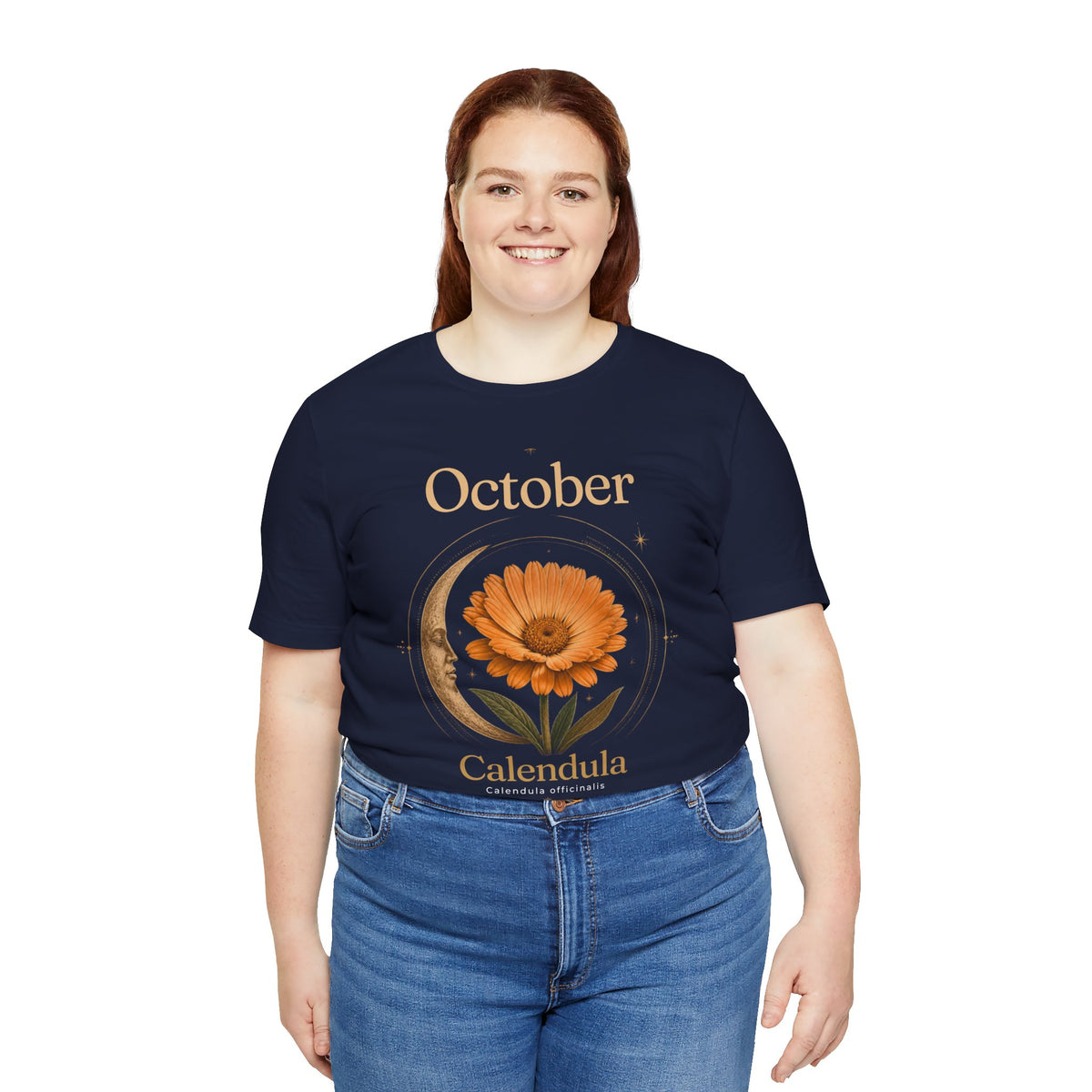 October Birth Flower Calendula T‑Shirt – Floral Birth Month Tee