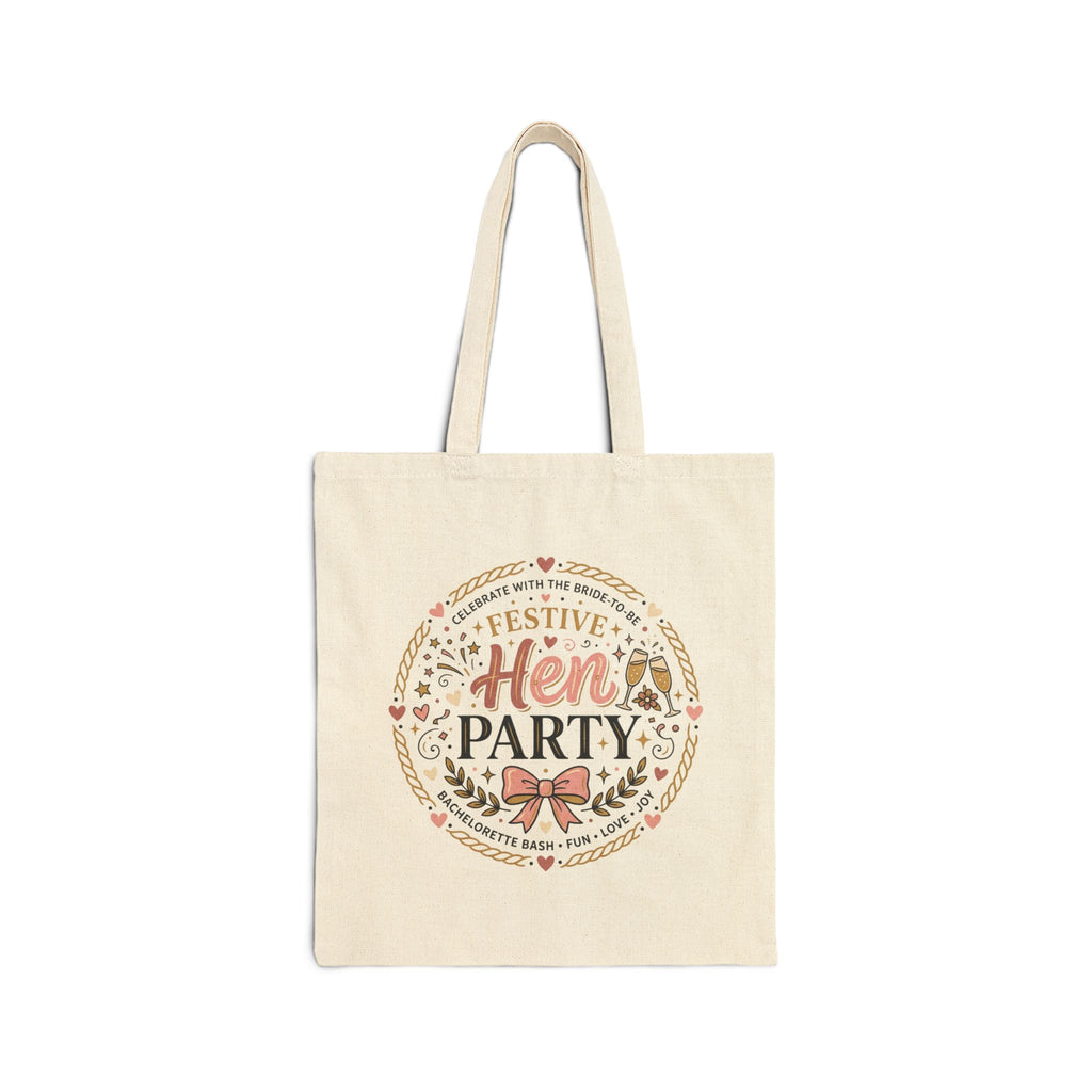 Festive Hen Party Tote Bag | Bachelorette Bride Squad Canvas