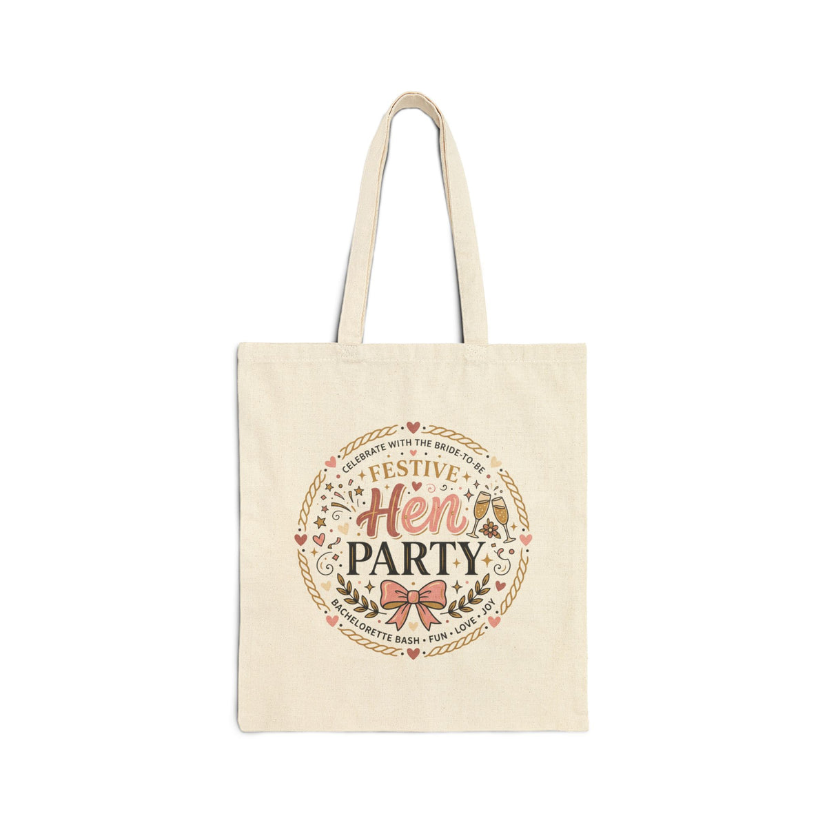Festive Hen Party Tote Bag | Bachelorette Bride Squad Canvas