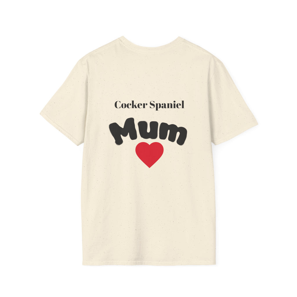 Cocker Spaniel Dog Mum T-Shirt — Dog Mom Graphic Tee with Photo Print
