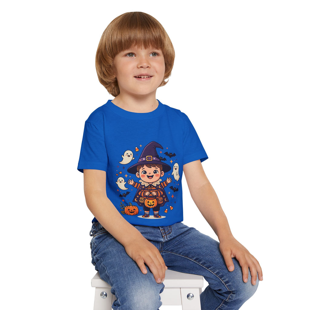 Halloween - Toddler T-Shirt — Cute Little Witch Halloween Tee with Ghosts & Pumpkins