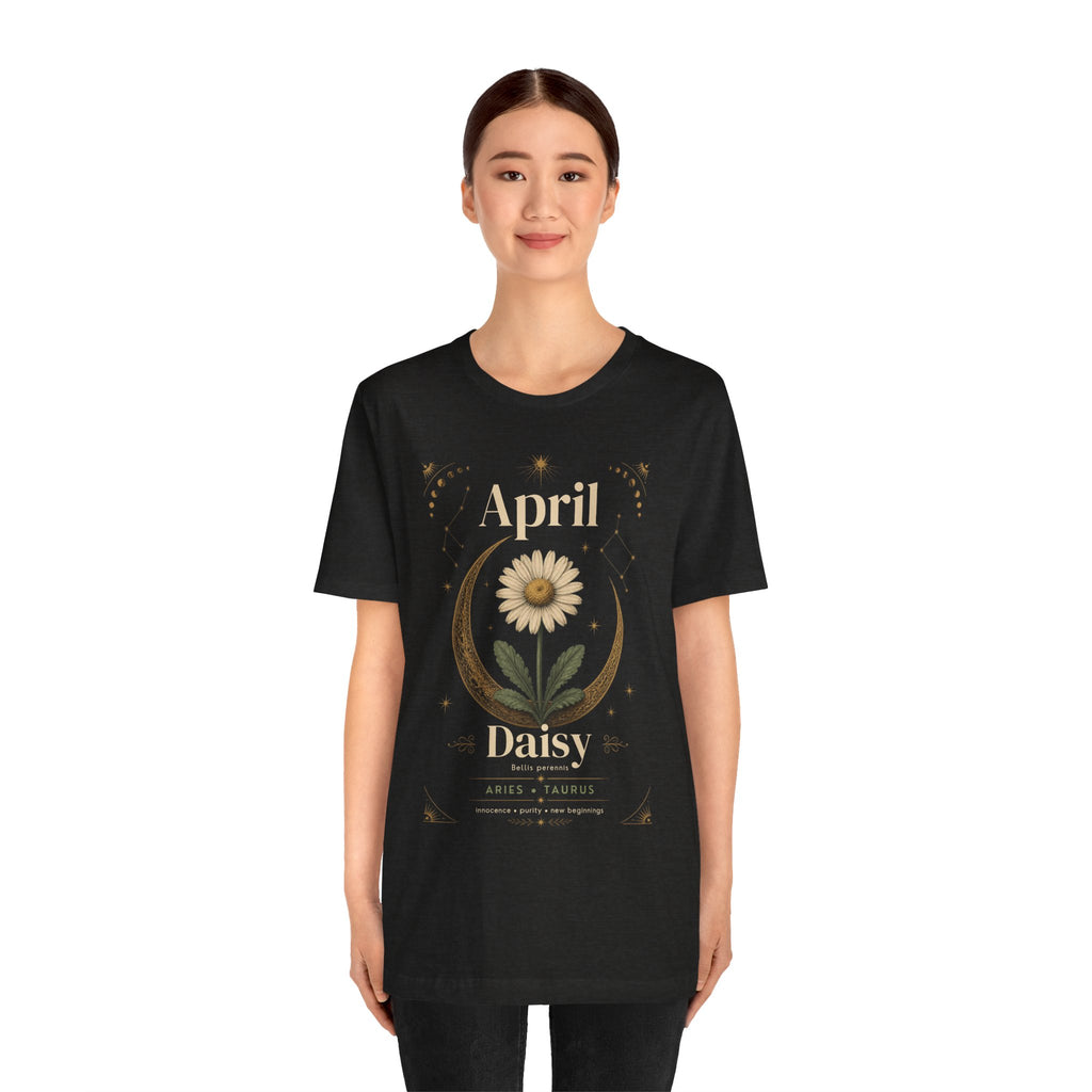 April Birth Flower Tee | Daisy Botanical Design | Birthday Gift