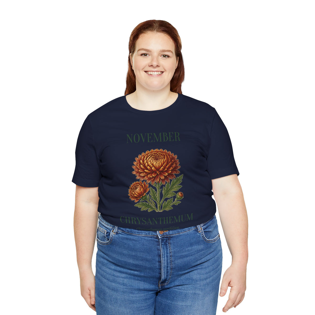 November Birth Flower Tee | Chrysanthemum Celestial Design | Birthday Gift