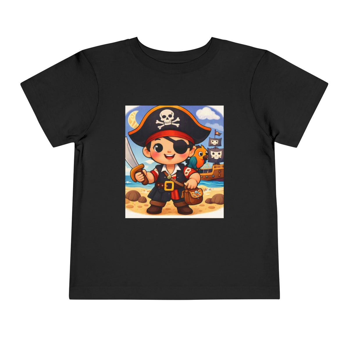 Cute Pirate Kid Ahoy Sailor Toddler Tee | Toddler Short Sleeve Tee
