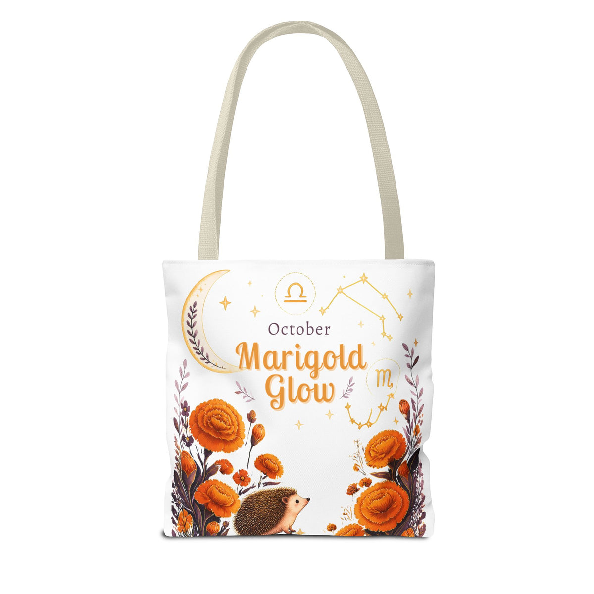 October Birth Flower - Marigold Glow Tote Bag (AOP)