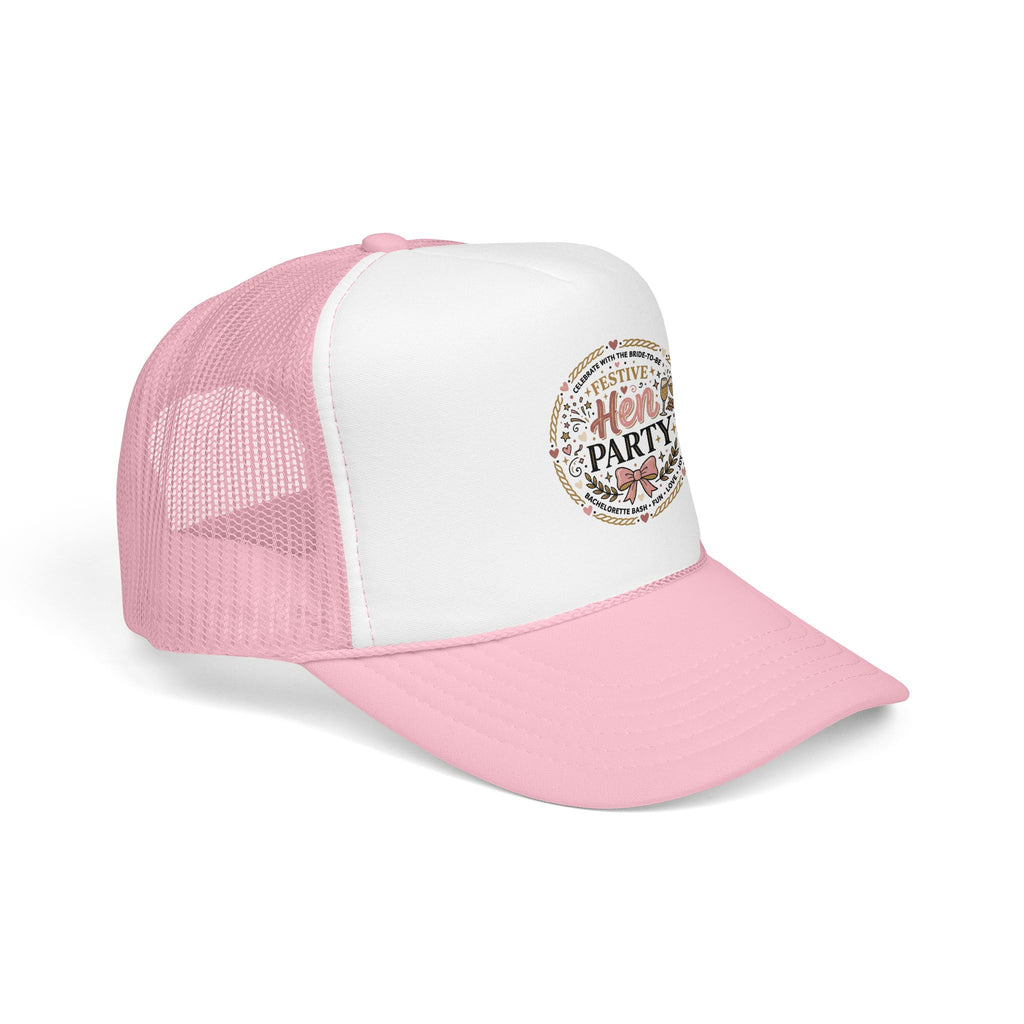 Hen Party Festive Foam Trucker Hat | Floral Wreath Design