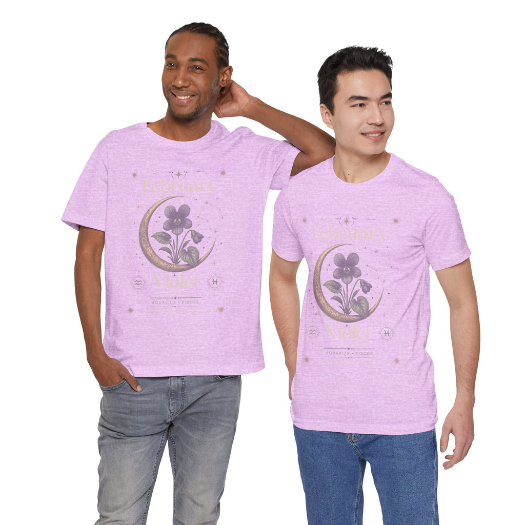 February Birth Flower Tee | Violet Botanical Design | Birthday Gift
