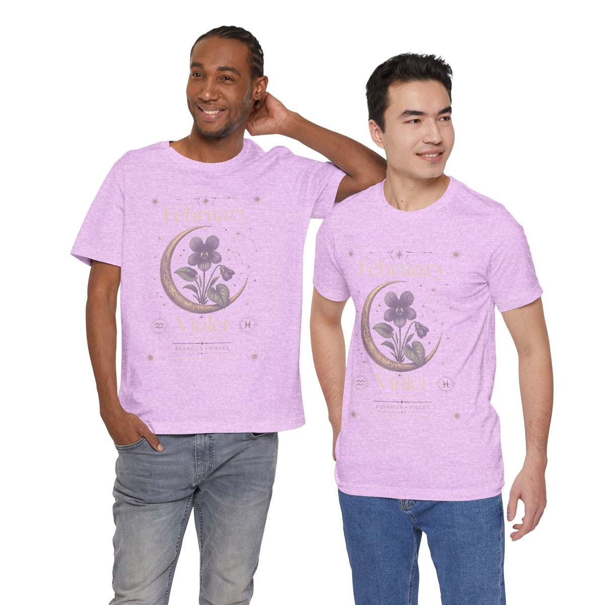 February Birth Flower Tee | Violet Botanical Design | Birthday Gift