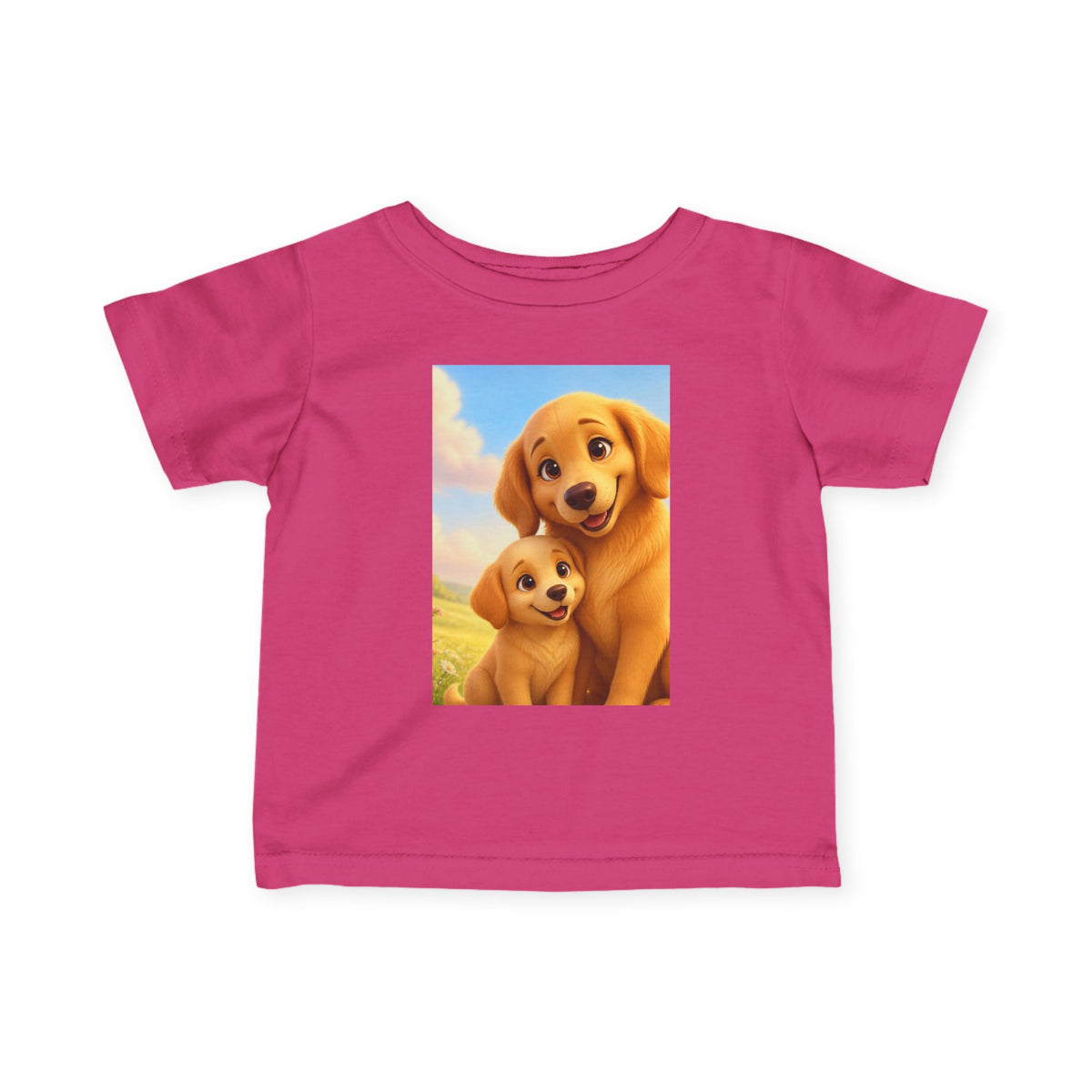 Dog Golden Retriever Puppies Infant Tee | Cute Dog Baby Shirt