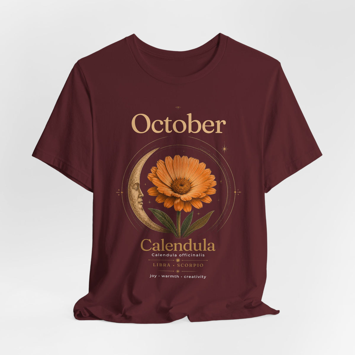 October Birth Flower Calendula T‑Shirt – Floral Birth Month Tee