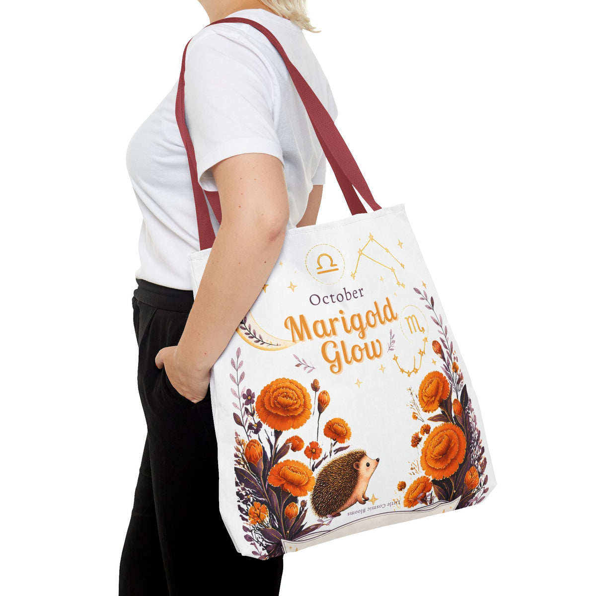 October Birth Flower - Marigold Glow Tote Bag (AOP)