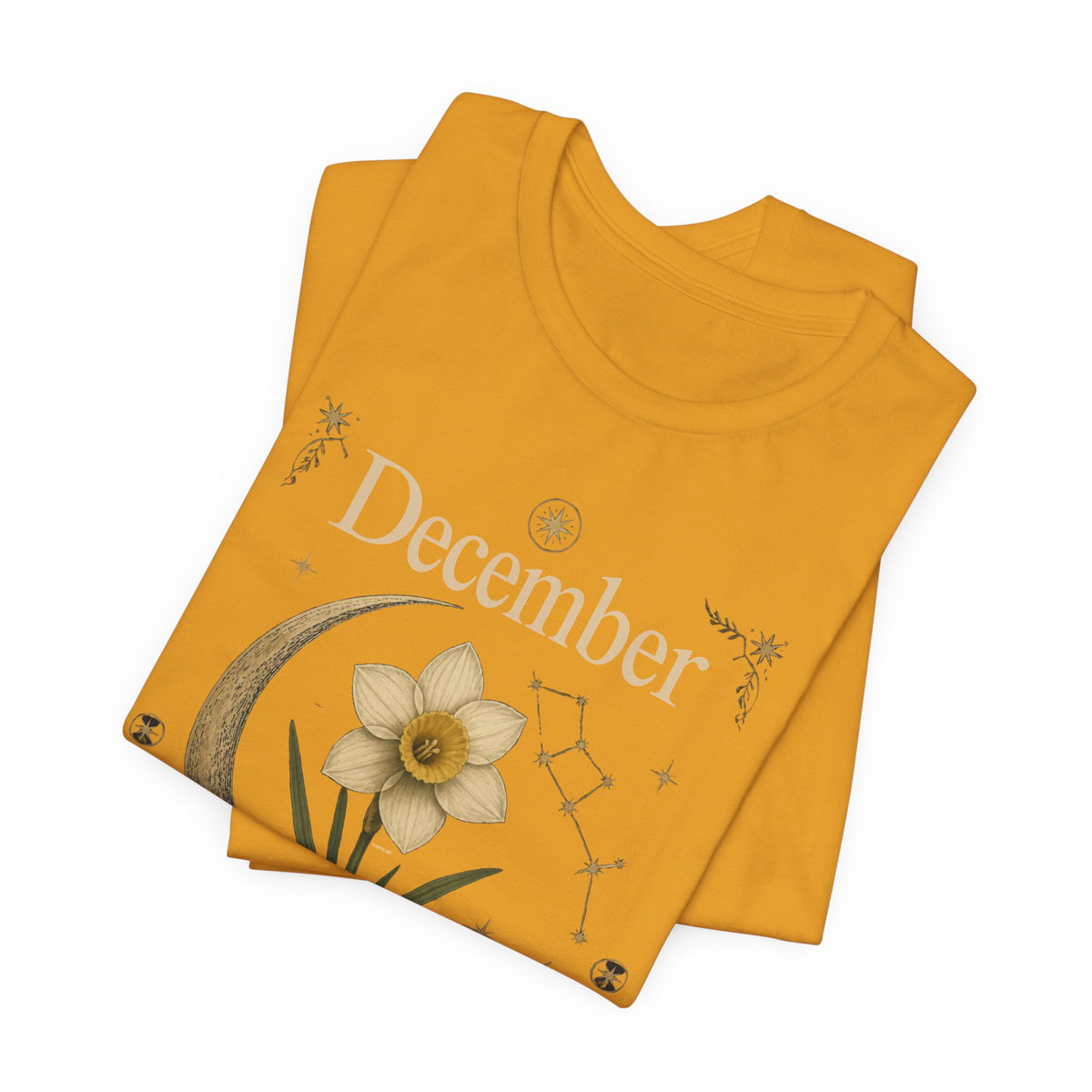 December Birth Flower - Narcissus T‑Shirt — Birth Month Flower Tee