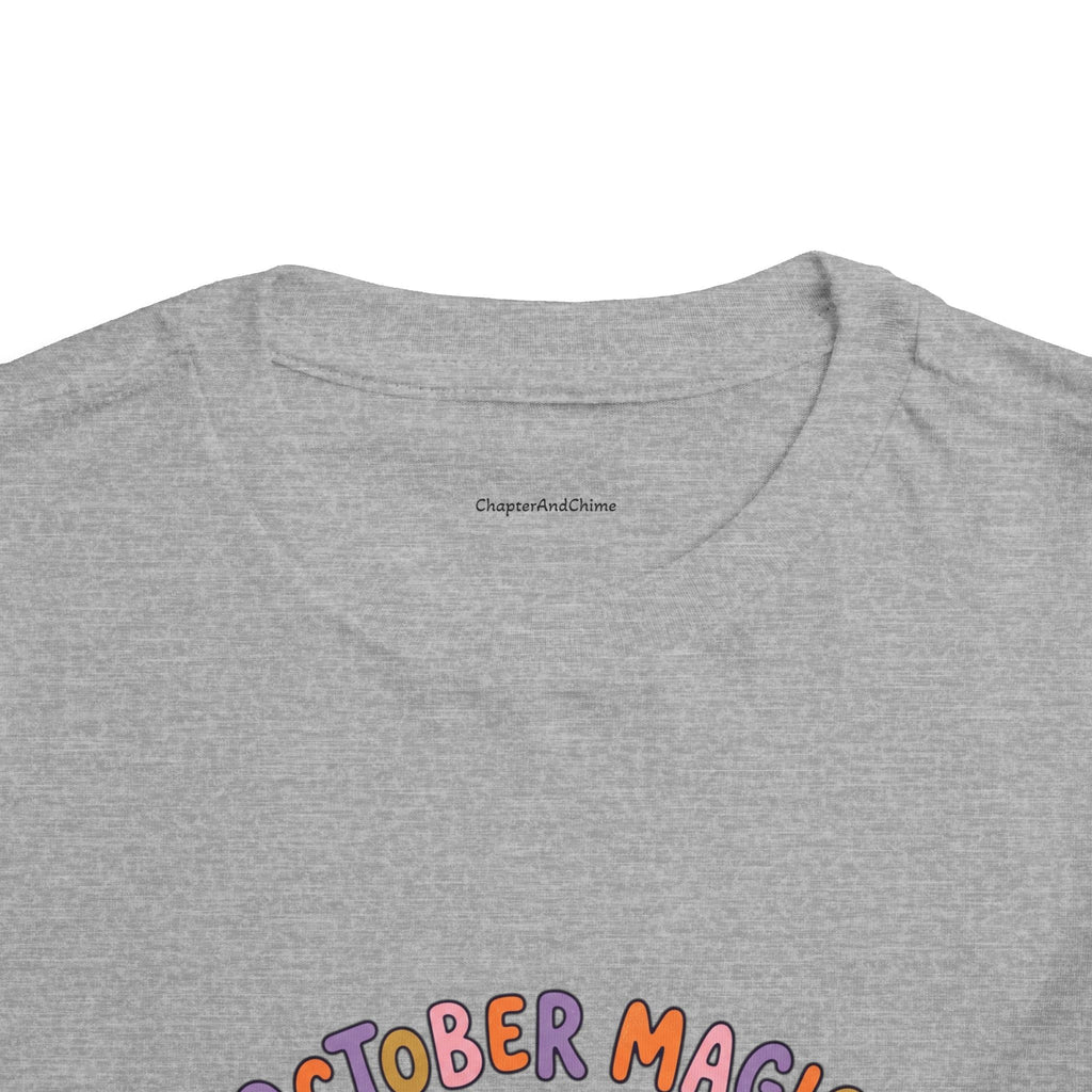 Halloween - October Magic Toddler Tee — Cute Witch Pumpkin Halloween Shirt