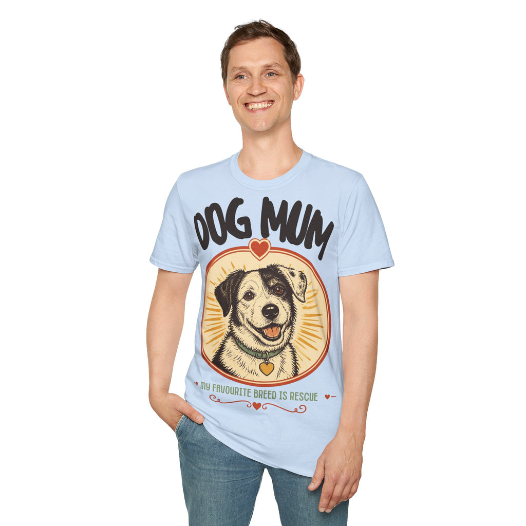 Dog Mum shirt | Rescue dog illustration T-Shirt