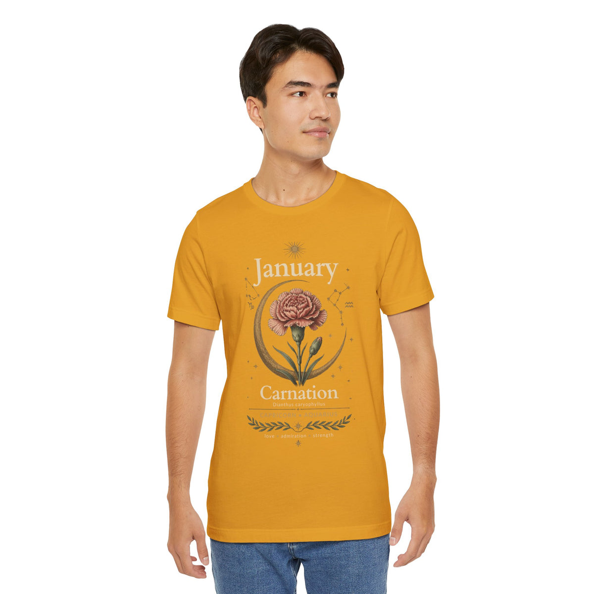 January Birth Flower - Carnation T-Shirt — Birth Month Flower Tee