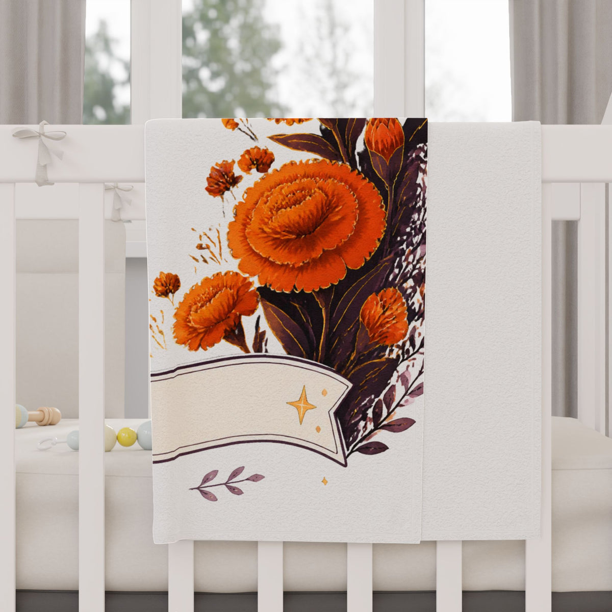 October Birth Marigold Glow Baby Blanket