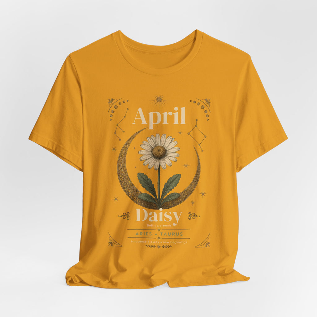 April Birth Flower Tee | Daisy Botanical Design | Birthday Gift