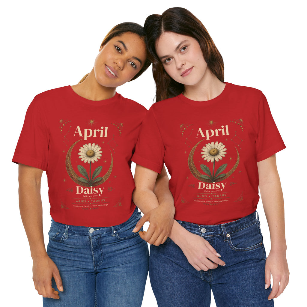 April Birth Flower Tee | Daisy Botanical Design | Birthday Gift