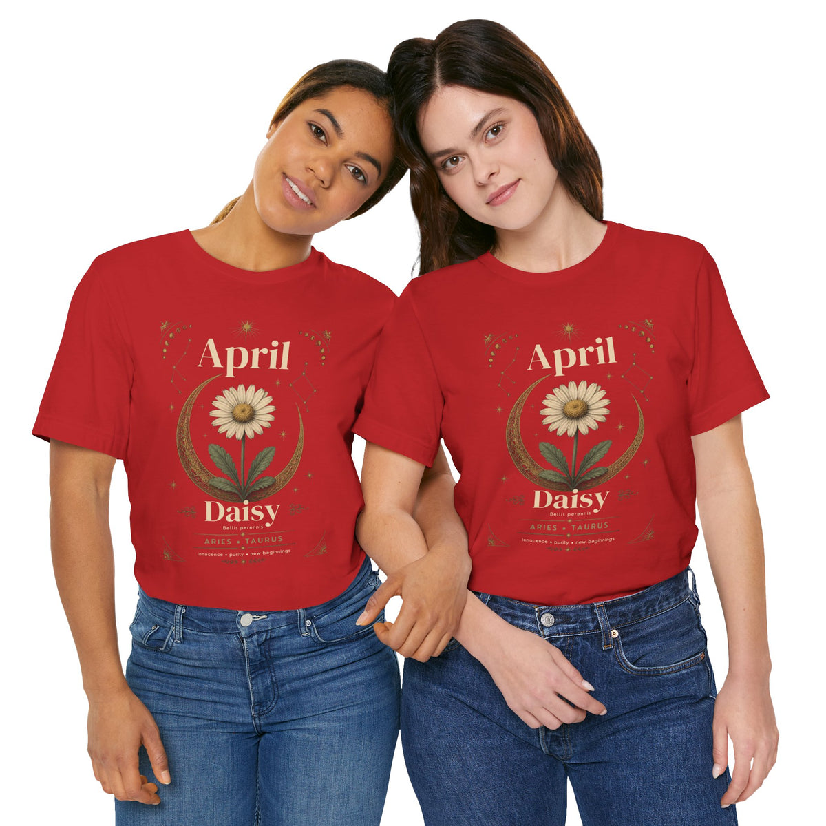 April Birth Flower Tee | Daisy Botanical Design | Birthday Gift