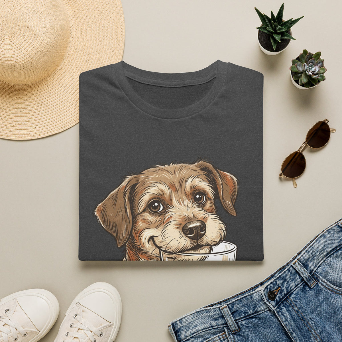 Whiskey Dog A Perfect Pairing T-Shirt | Dog & Whiskey Illustration