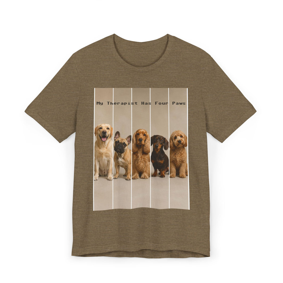 Dog Therapist T‑Shirt — "My Therapist Has Four Paws" Cute Puppy Graphic Tee