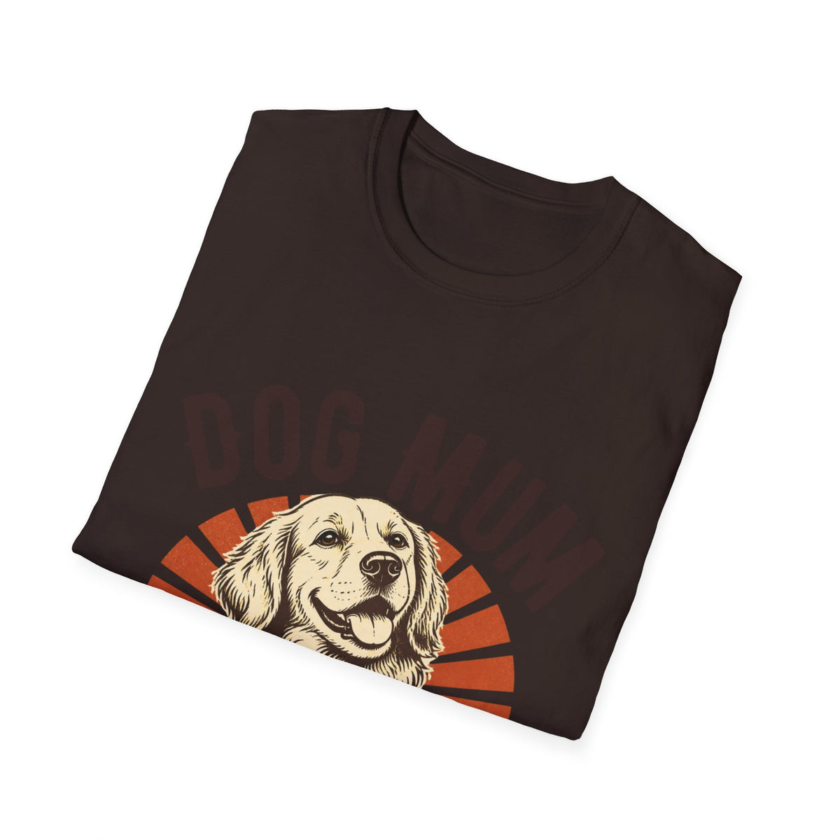 Dog Mum Raised By Paws T-Shirt | Golden Retriever Retro