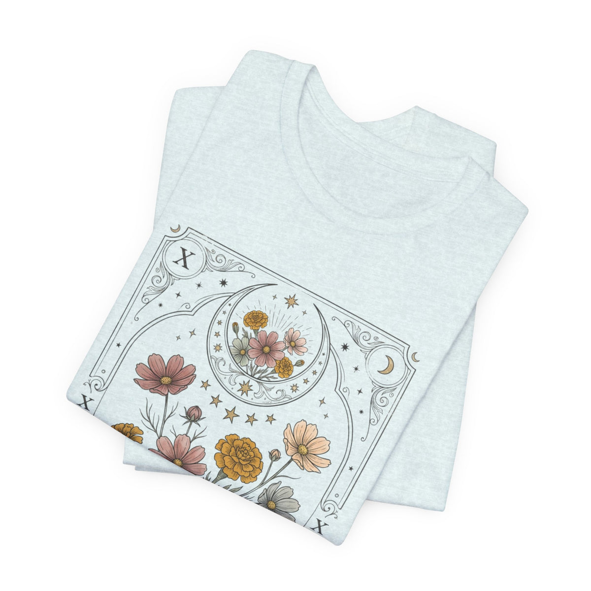 Libra & Scorpio Floral Zodiac T‑Shirt — Botanical Horoscope Tee