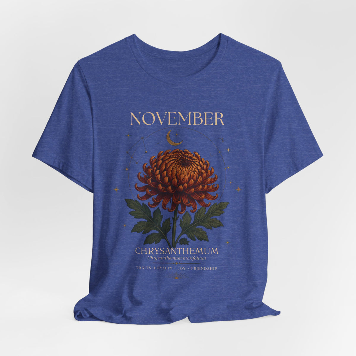November Birth Flower Chrysanthemum Tee — Floral Birth Month T-Shirt