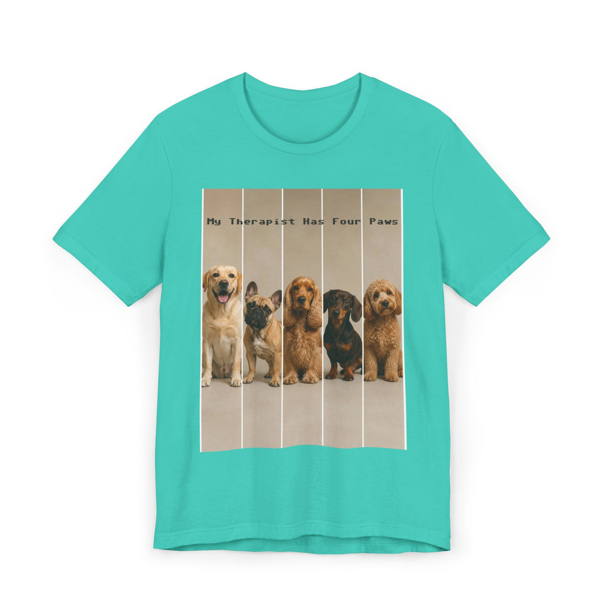 Dog Therapist T‑Shirt — "My Therapist Has Four Paws" Cute Puppy Graphic Tee