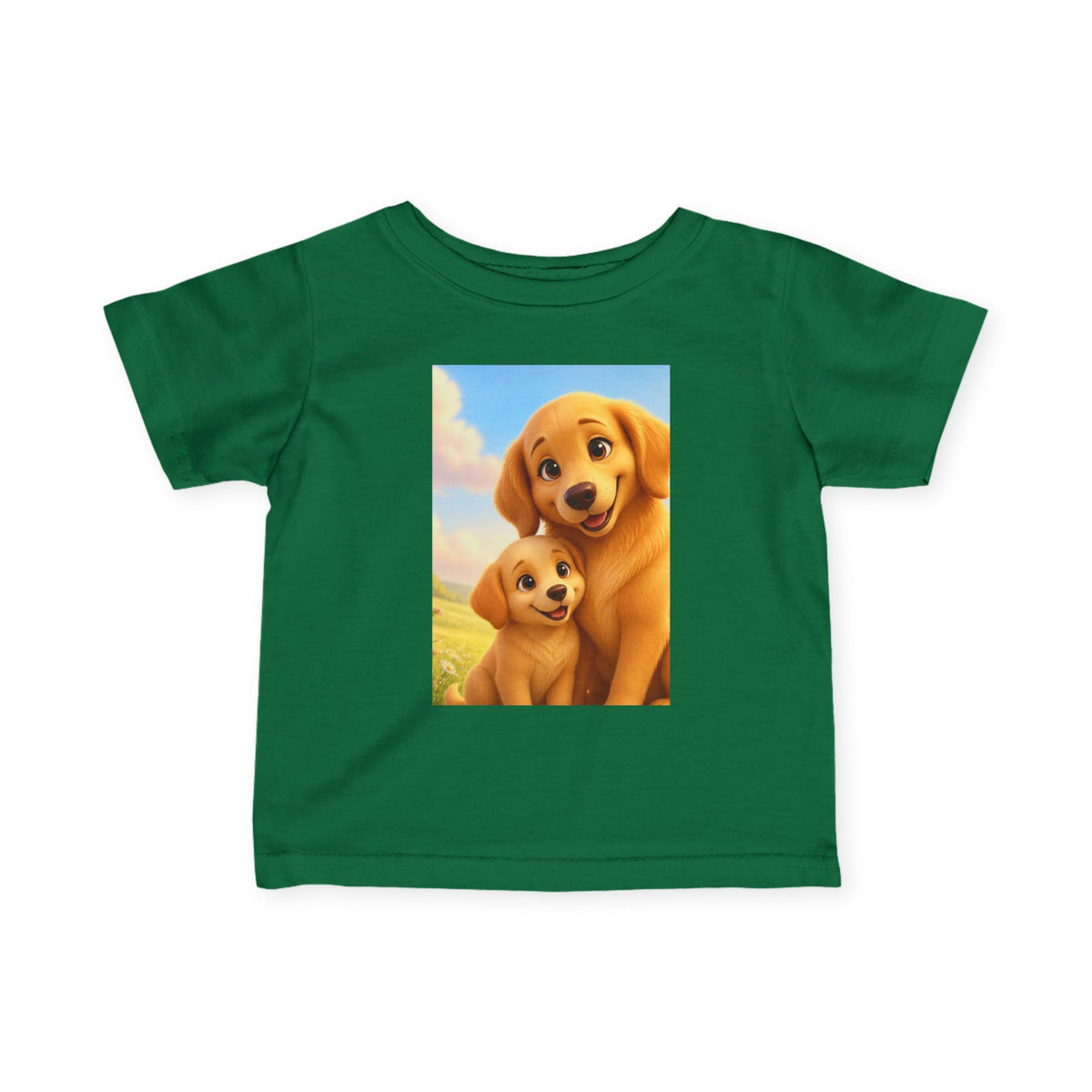 Dog Golden Retriever Puppies Infant Tee | Cute Dog Baby Shirt