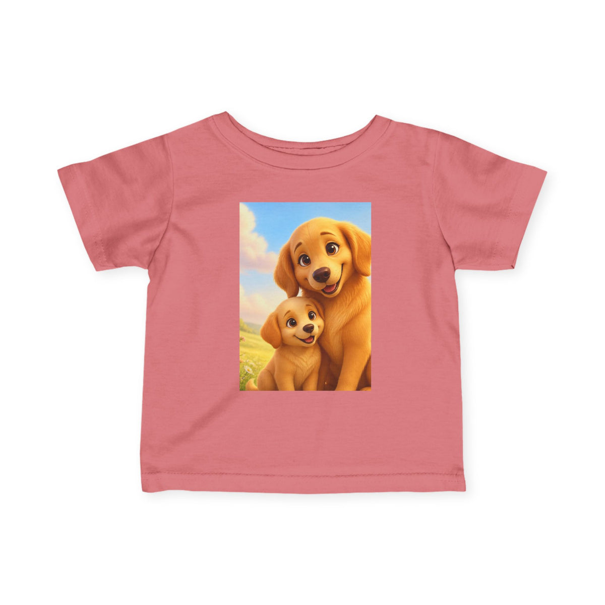 Dog Golden Retriever Puppies Infant Tee | Cute Dog Baby Shirt