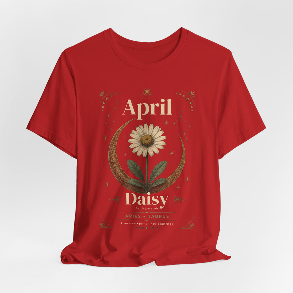 April Birth Flower Tee | Daisy Botanical Design | Birthday Gift