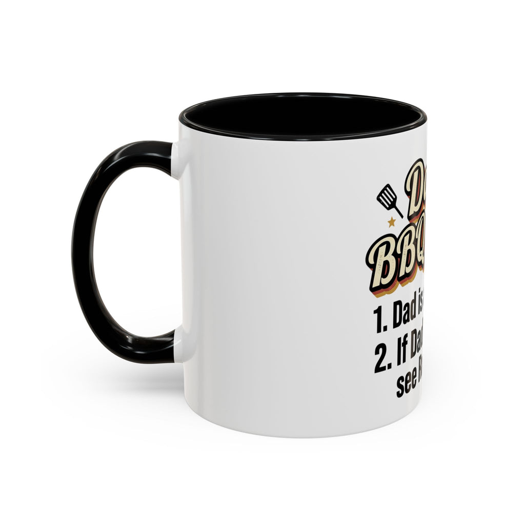 Dad's BBQ Rules Mug | 11oz or 15oz Accent Coffee Mug