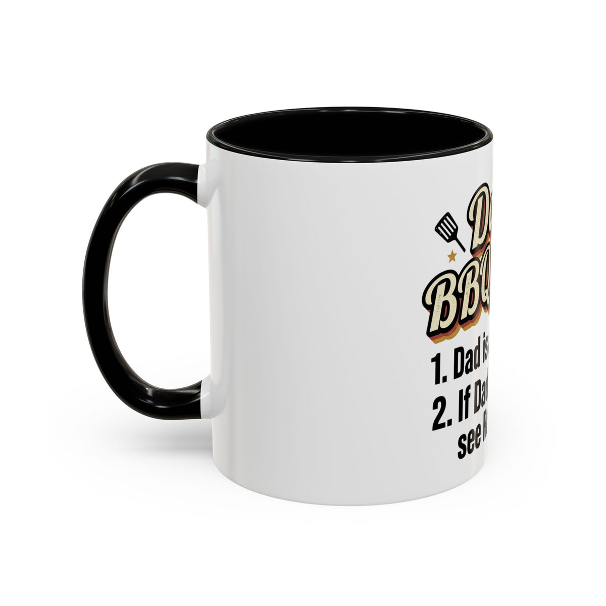 Dad's BBQ Rules Mug | 11oz or 15oz Accent Coffee Mug