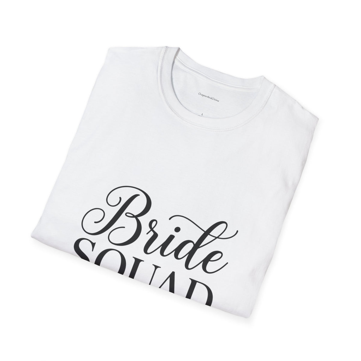 Bride Squad T-Shirt — Bachelorette Party Bridesmaid Tee with Champagne Icons