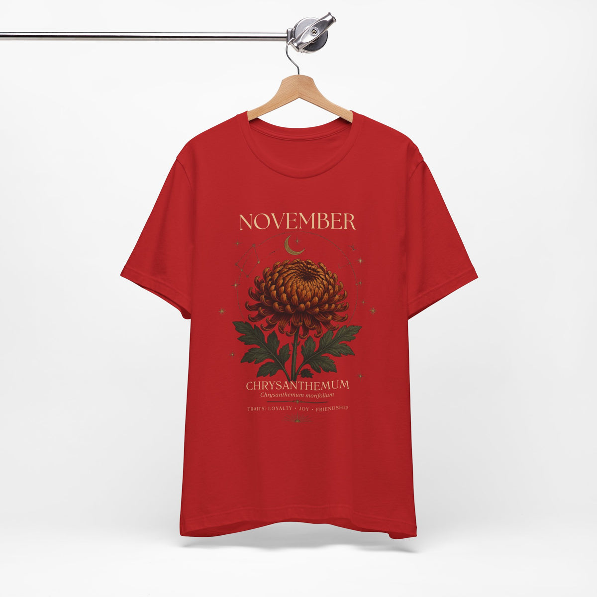 November Birth Flower Chrysanthemum Tee — Floral Birth Month T-Shirt