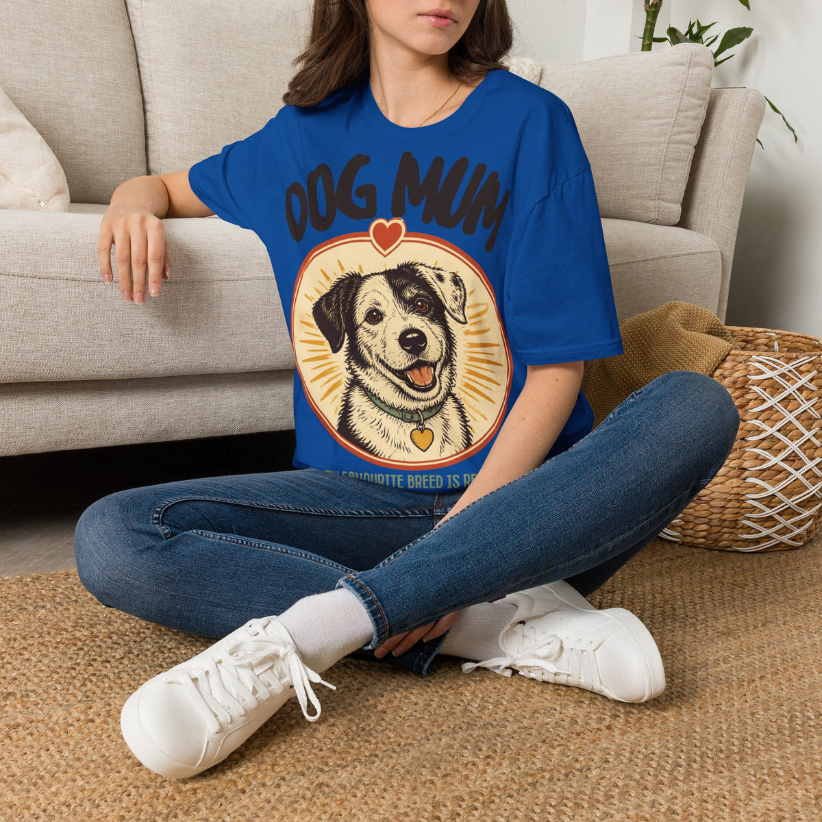 Dog Mum shirt | Rescue dog illustration T-Shirt