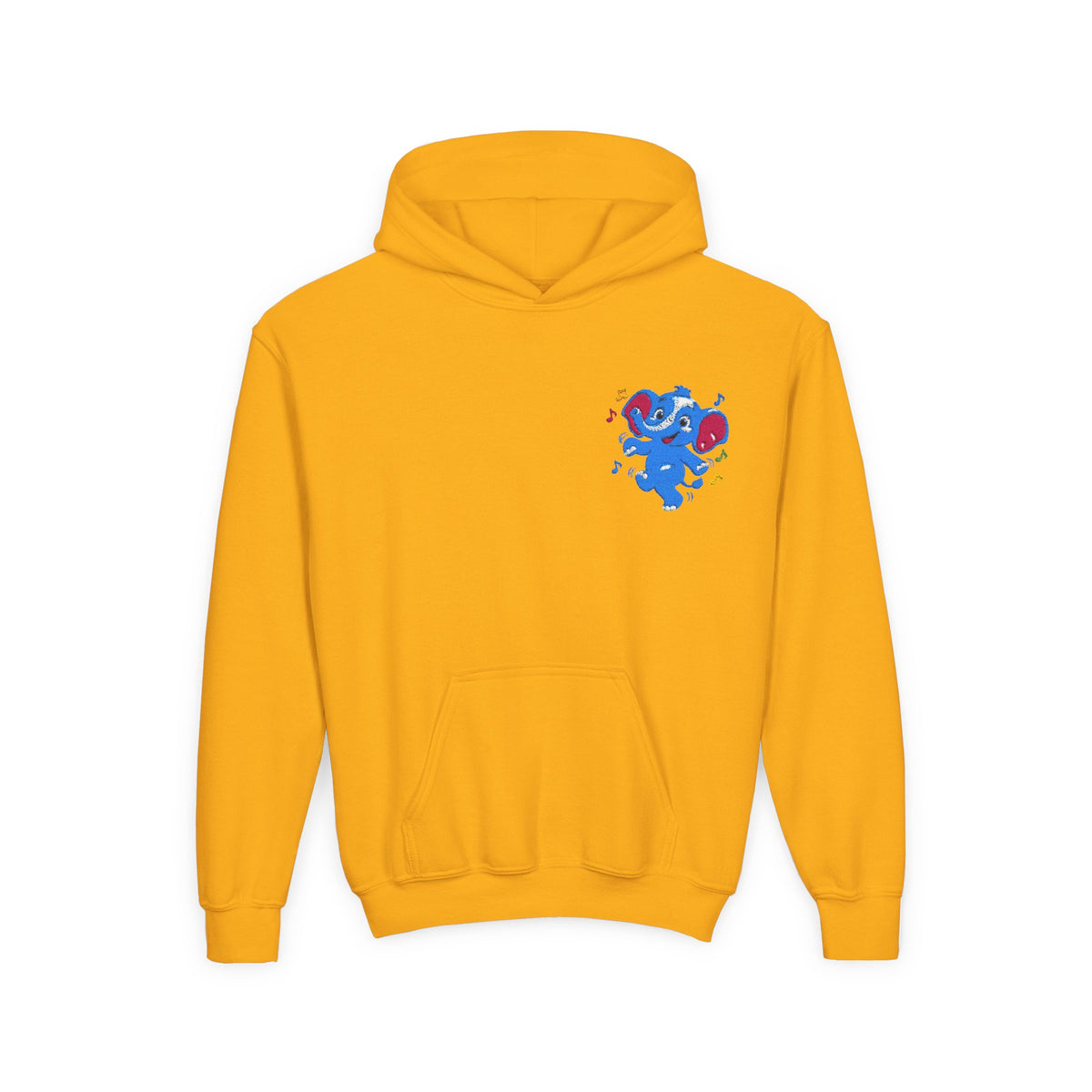 Kids Patriotic Elephant Hoodie – Blue Red USA Spirit Youth Sweatshirt