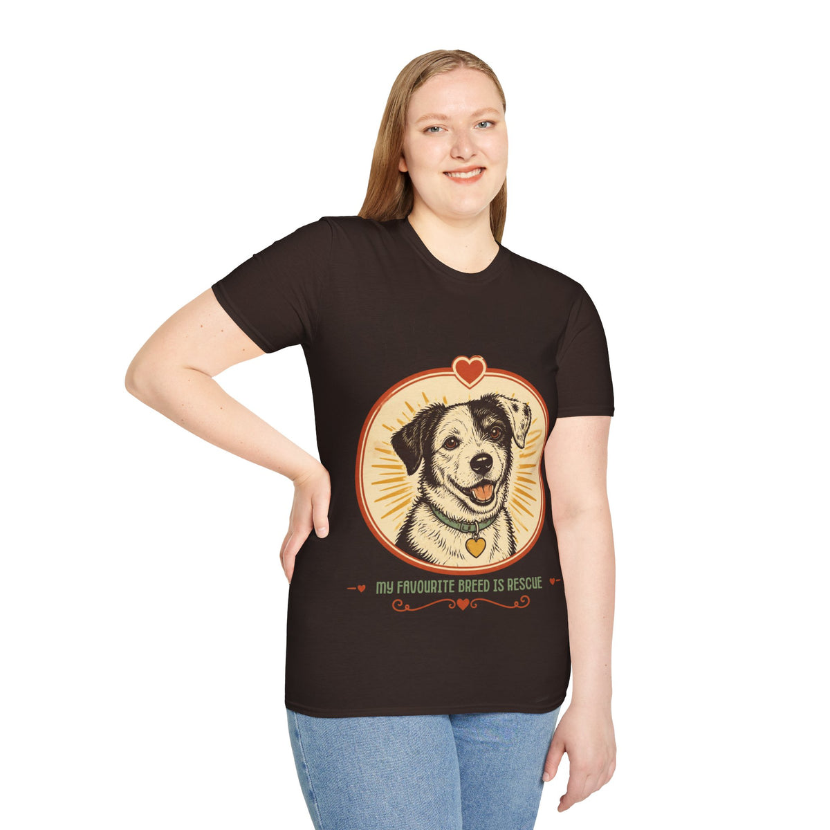 Dog Mum shirt | Rescue dog illustration T-Shirt