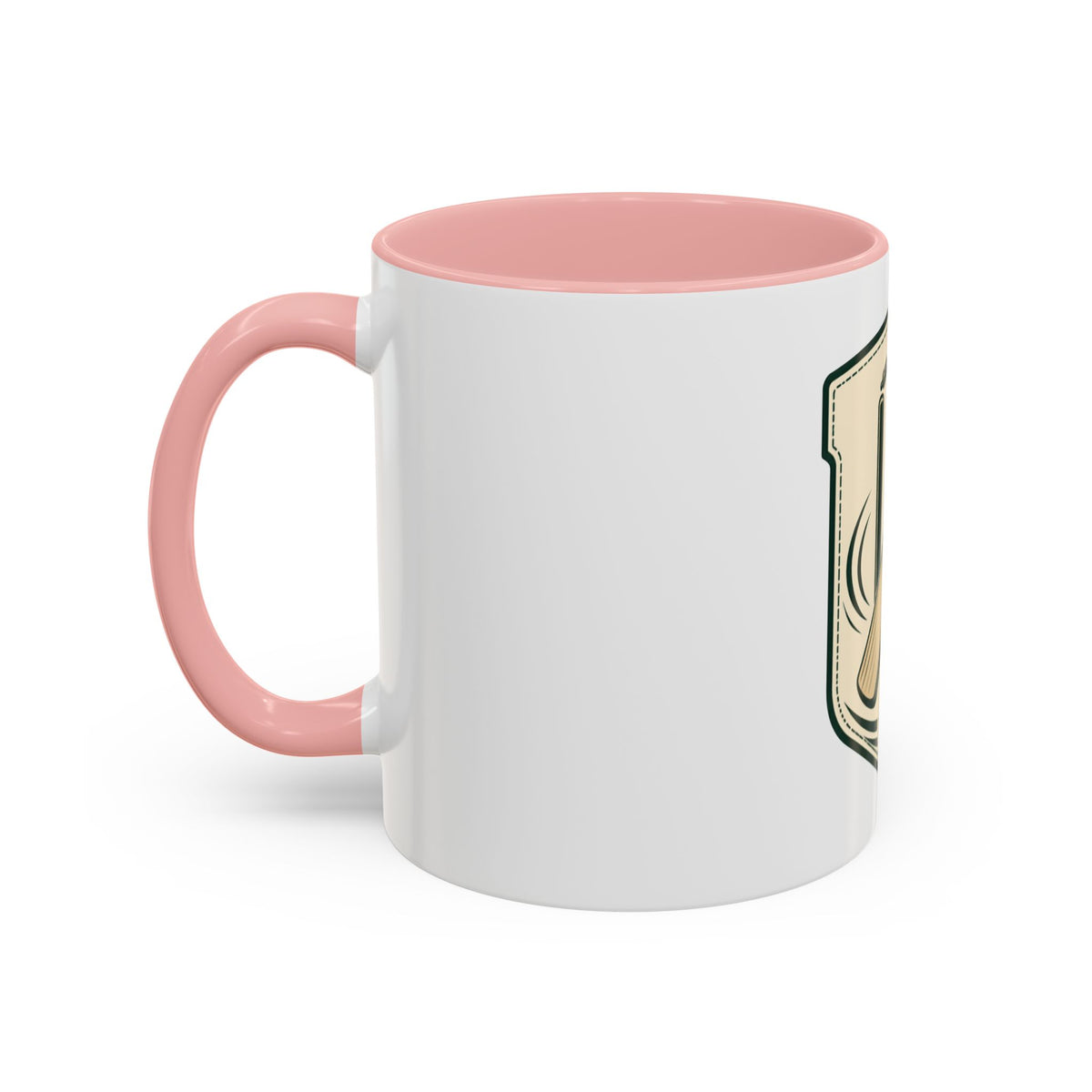 Cricket Crest Accent Mug — Vintage Bat & Ball Coffee Cup (11/15oz)