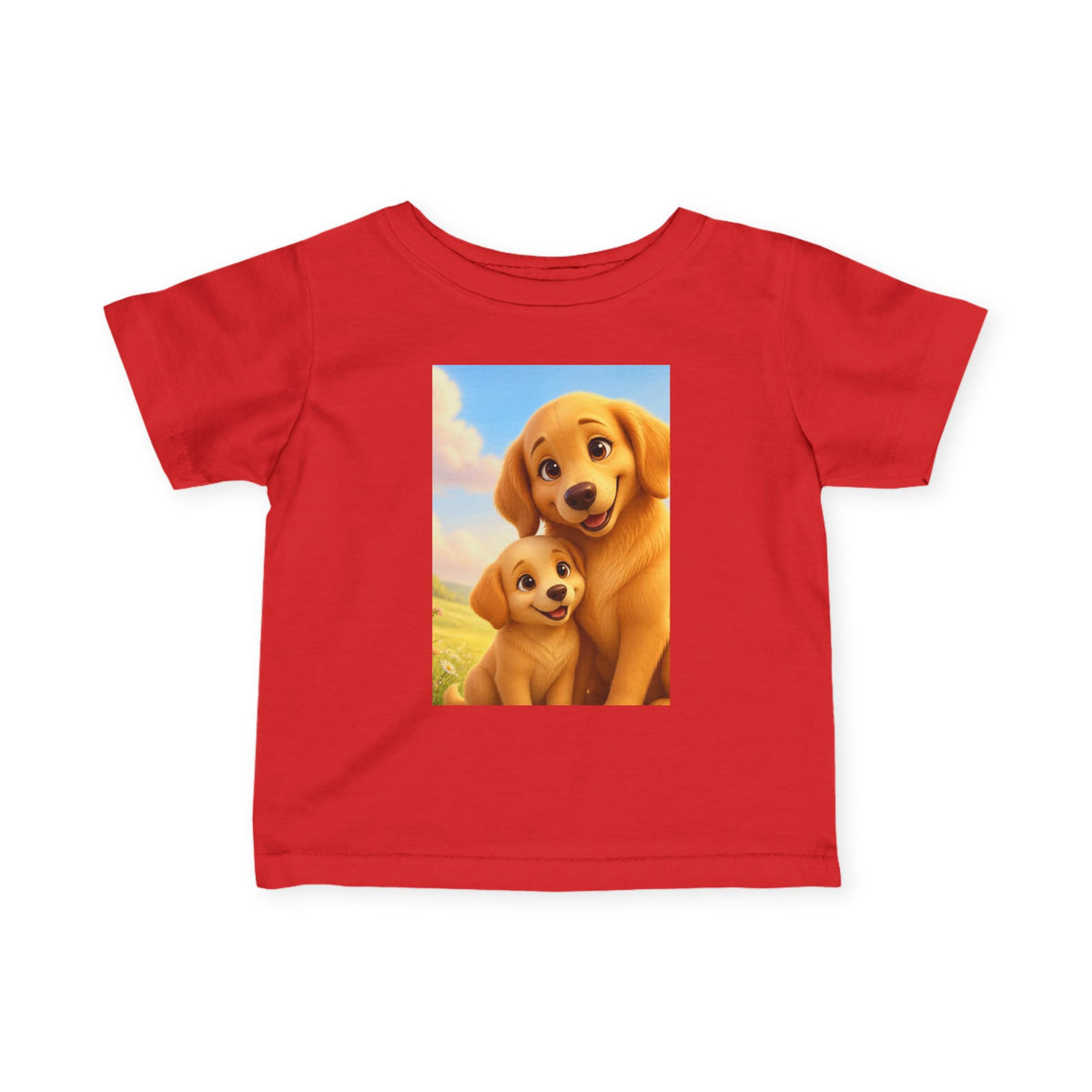 Dog Golden Retriever Puppies Infant Tee | Cute Dog Baby Shirt